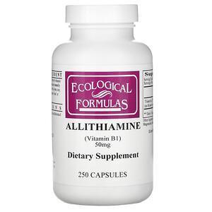 Ecological Formulas, Allithiamine (Vitamin B1), 50 mg, 250 Capsules - Supply Center USA
