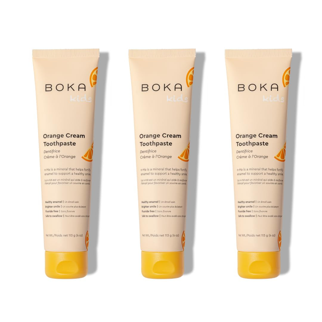 Boka Fluoride Free Toothpaste Nano Hydroxyapatite, Helps Remineralize, Appropriate for Sensitive Teeth, Whitening - for Adult, Kids Oral Care - Ela Mint Flavor, 4 Fl Oz 1Pk US Manufactured