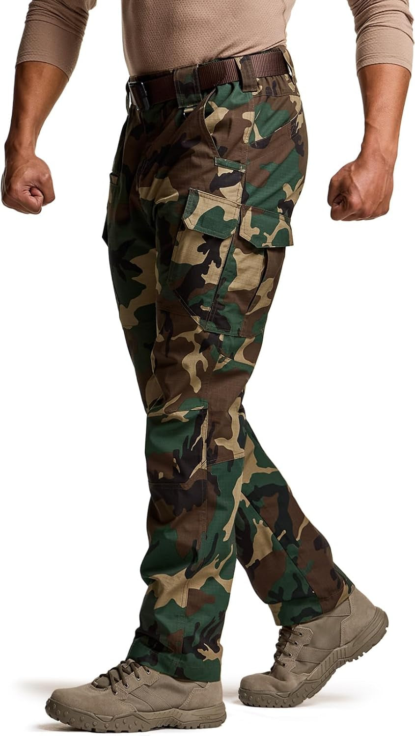 CQR Men'S Tactical Pants, Water Resistant Ripstop Cargo Pants, Lightweight EDC Work Hiking Pants, Outdoor Apparel