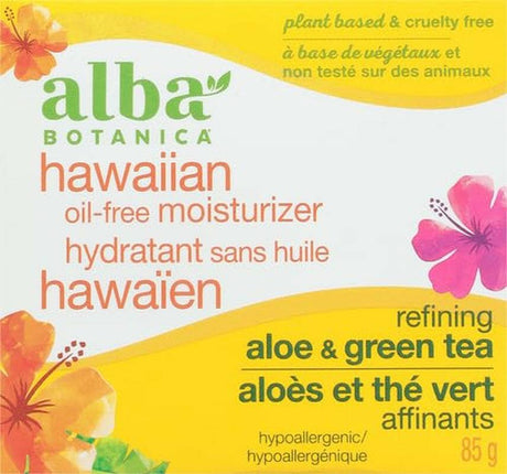 Alba Botanica Hawaiian Oil Free Moisturizer, Refining Aloe & Green Tea, 3 Oz - Supply Center USA