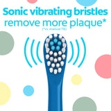Colgate Kids Battery Powered Toothbrush, Kids Battery Toothbrush with Included AA Battery, Extra Soft Bristles, Flat-Laying Handle to Prevent Rolling, Bluey Toothbrush, 1 Pack