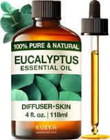 Kukka Tea Tree Oil for Skin, Healthy Hair & Toenails - Huge 4 Fl Oz - 100% Pure Natural Australian Tea Tree Essential Oil - Experience Therapeutic Melaleuca Oil for Scalp, Nails & Soap Making Scent