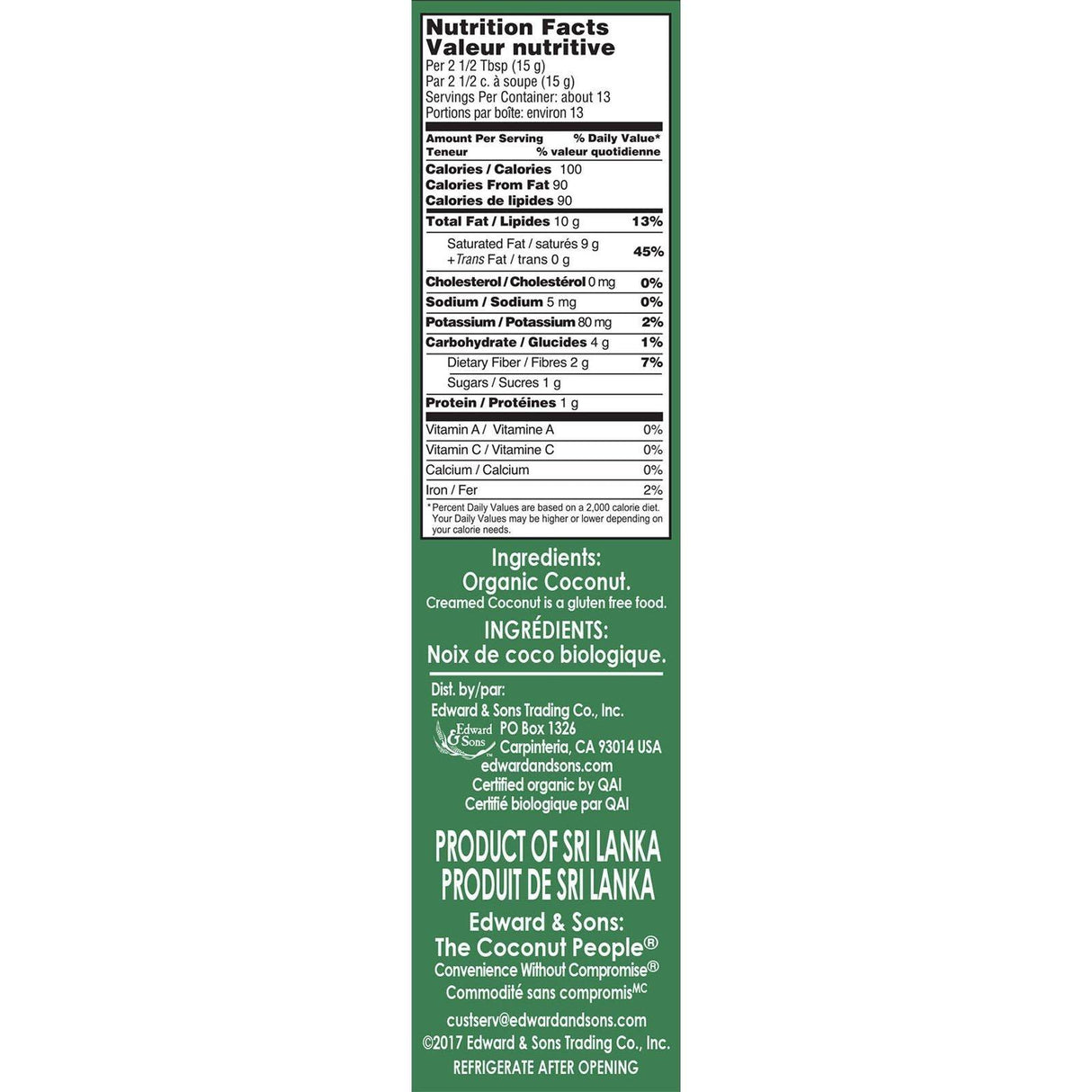 Edward & Sons, Let's Do Organic, Organic Creamed Coconut, Unsweetened, 7 oz (200 g) - Supply Center USA