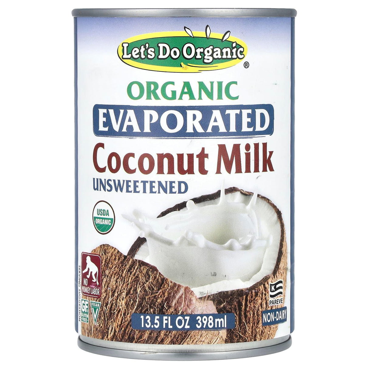 Edward & Sons, Let's Do Organic®, Organic Evaporated Coconut Milk, Unsweetened, 13.5 fl oz (398 ml) - Supply Center USA