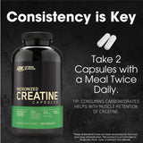 Optimum Nutrition Micronized Creatine Monohydrate Capsules, Keto Friendly, 2500Mg, 300 Capsules (Packaging May Vary)