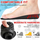 Ailaka Height Increase Insoles for Men Women, Honeycomb Shock Absorbing Cushion Insoles, Replacement Full Length Sports Shoe Height Inserts Height Elevation - Supply Center USA