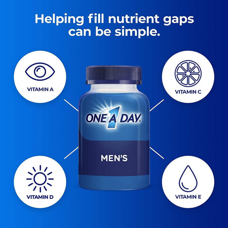 One a Day Men’S Multivitamin, Supplement Tablet with Vitamin A, Vitamin C, Vitamin D, Vitamin E and Zinc for Immune Health Support, B12, Calcium & More, 200 Count (Packaging May Vary), Pack of 1 - Supply Center USA