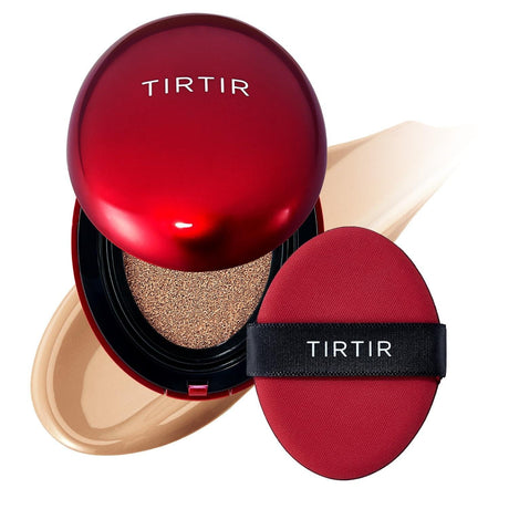 TIRTIR Mask Fit Red Cushion Foundation | Japan'S No.1 Choice for Glass Skin, Long-Lasting, Lightweight, Buildable Coverage, Semi-Matte, All Skin Types, Korean Cushion Foundation, (0.63 Oz.), 21N Ivory - Supply Center USA