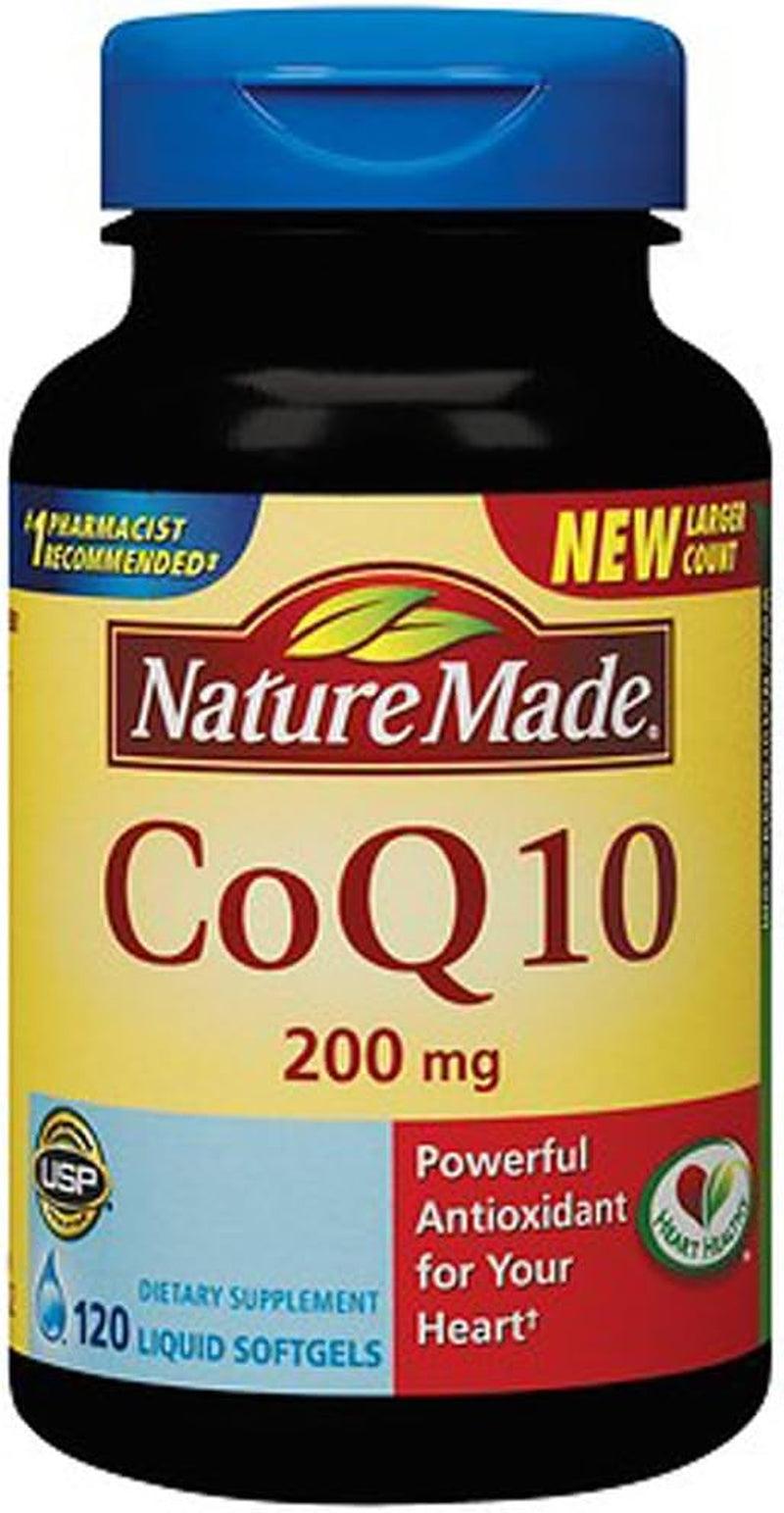 Nature Made Coq10 200Mg, Dietary Supplement for Heart Health Support, 105 Softgels, 105 Day Supply, 3111 - Supply Center USA