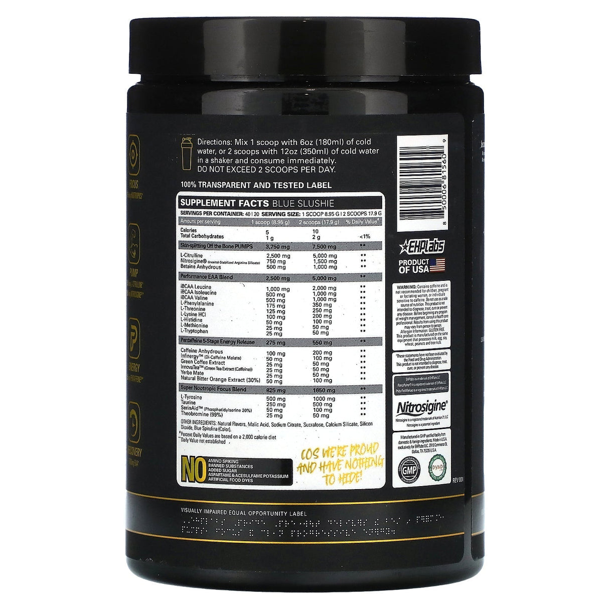 EHPlabs, Pride, King of Pre Workouts, Pina Colada, 12.6 oz (358 g) - Supply Center USA