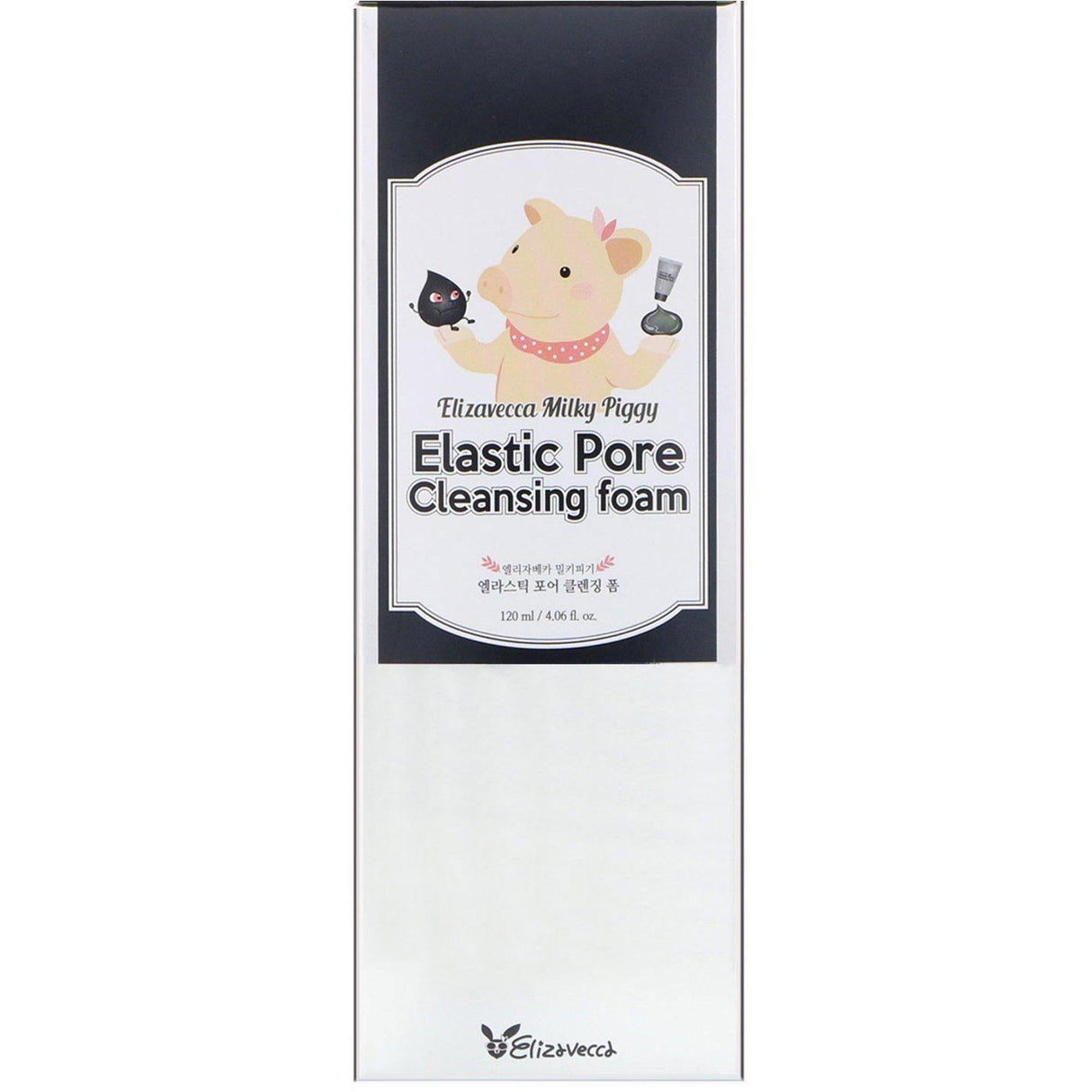 Elizavecca, Elizavecca Milky Piggy, Elastic Pore Cleansing Foam, 4.06 fl oz (120 ml) - Supply Center USA