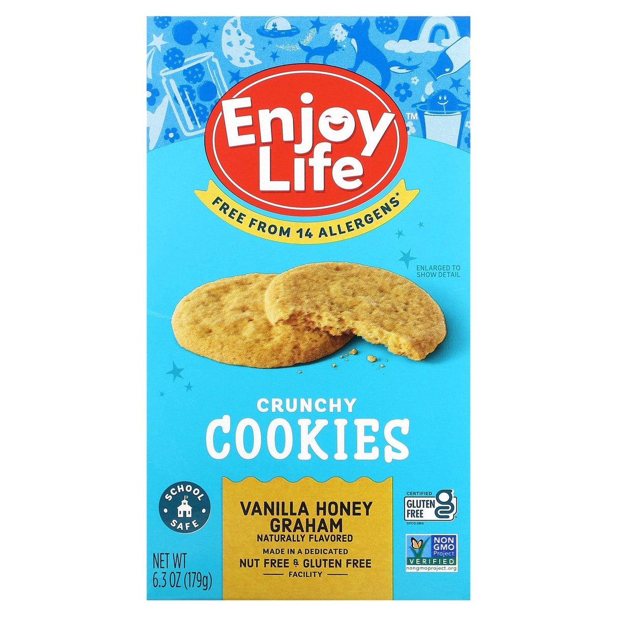 Enjoy Life Foods, Crunchy Cookies, Vanilla Honey Graham, 6.3 oz (179 g) - Supply Center USA