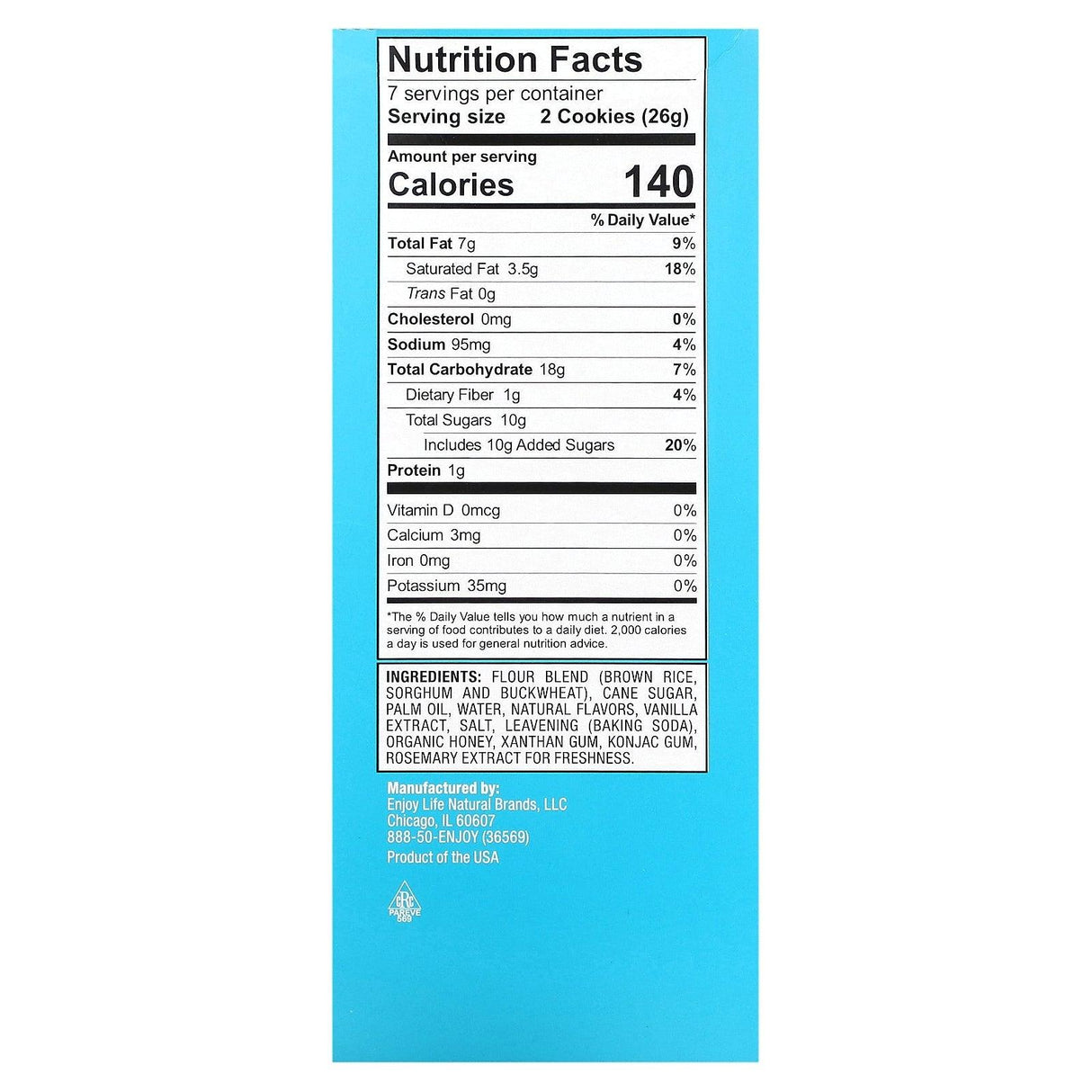 Enjoy Life Foods, Crunchy Cookies, Vanilla Honey Graham, 6.3 oz (179 g) - Supply Center USA