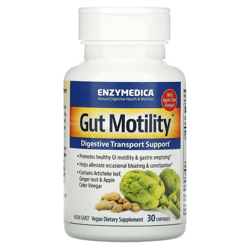 Enzymedica, Gut Motility, Digestive Transport Support, 30 Capsules - Supply Center USA
