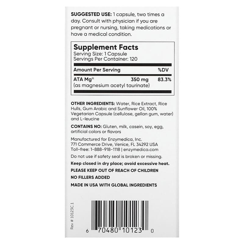 Enzymedica, Magnesium, Mind, 120 Capsules - Supply Center USA