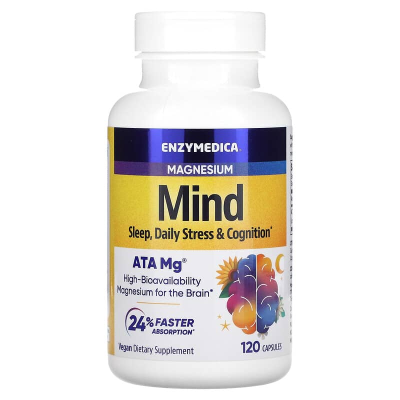 Enzymedica, Magnesium, Mind, 120 Capsules - Supply Center USA