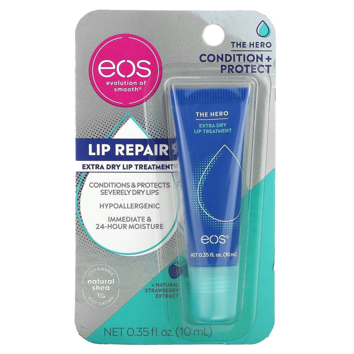 EOS, The Hero, Lip Repair Extra Dry Lip Treatment, 0.35 fl oz (10 ml) - Supply Center USA