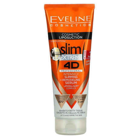 Eveline Cosmetics, Slim Extreme 4D, Professional Intensely + Remodeling Serum, 8.8 fl oz (250 ml) - Supply Center USA