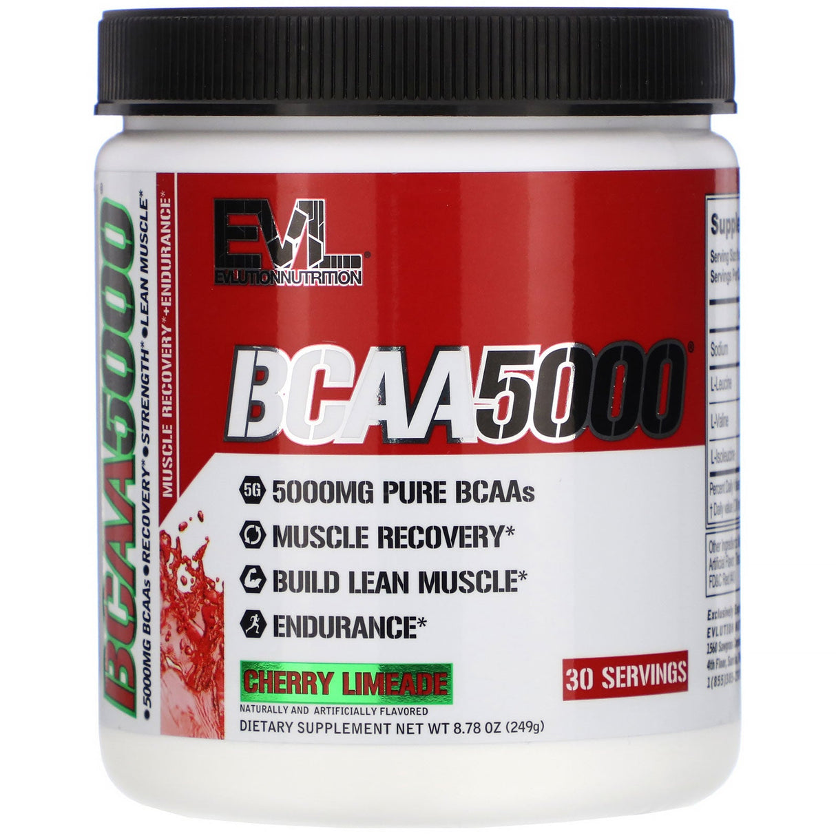 EVLution Nutrition, BCAA5000, Blue Raz, 8.47 oz (240 g) - Supply Center USA