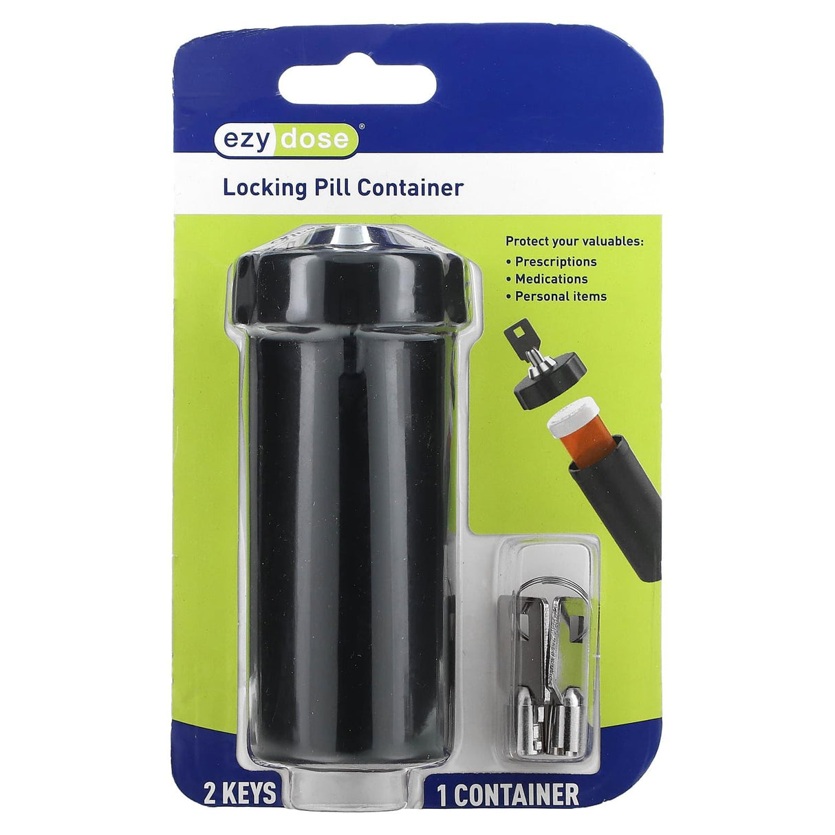 Ezy Dose, Locking Pill Container , 3 Pieces - Supply Center USA