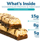 Wonderslim Protein & Fiber Bar, Salted Toffee Pretzel, 15G Protein, 7G Fiber, Gluten Free (7Ct)