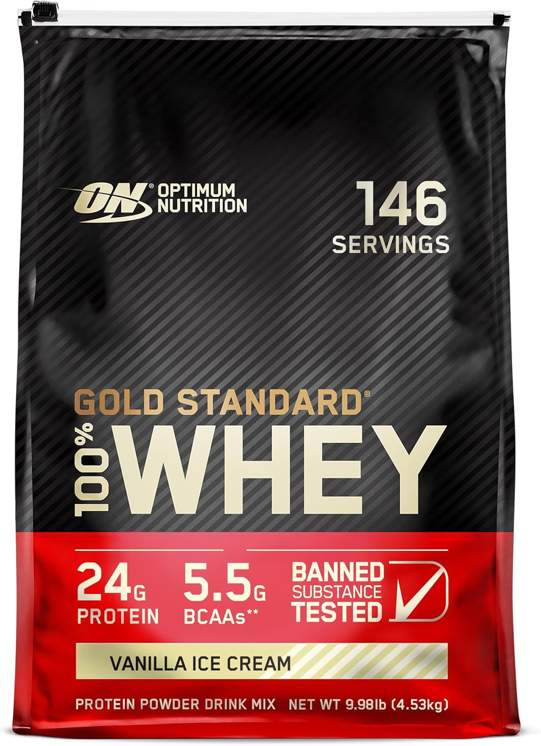 Optimum Nutrition Gold Standard 100% Whey Protein Powder, Double Rich Chocolate, 2 Pound (Packaging May Vary)