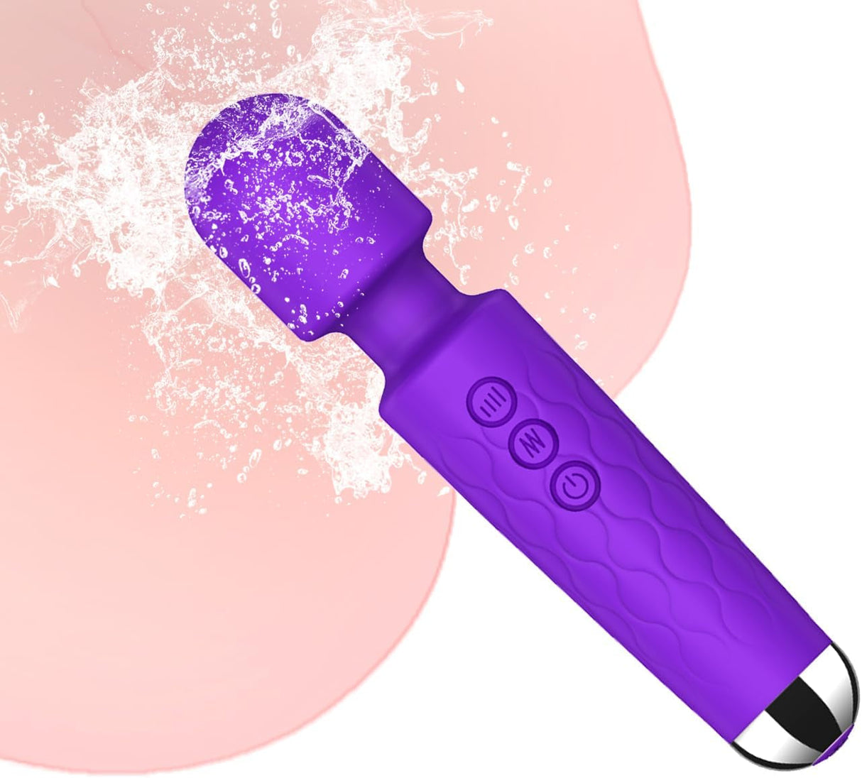 Vibrator Wand,Adult Sex Toy Wand, G Spot Dildo, Clit Vibrator, Sex Vibrators,Clitoris Stimulation,With 8 Speeds & 20 Patterns, Quiet,Fully Waterproof,Vibrating Wand for Her Pleasure (Rose Red)