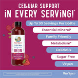 Maryruth Organics Liquid Iron Supplement for Women Men & Kids, Iron for Healthy Blood & Oxygen, Immune Support, Sugar Free, Vegan, Non-Gmo, Gluten Free, 15.22 Fl Oz - Supply Center USA