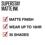 Maybelline Super Stay Matte Ink Liquid Lipstick Makeup, Long Lasting High Impact Color, up to 16H Wear, Lover, Mauve Neutral, 1 Count - Supply Center USA