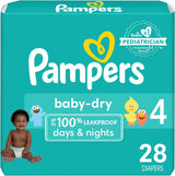 Pampers Baby Dry Diapers - Size 1, 120 Count, Absorbent Disposable Diapers