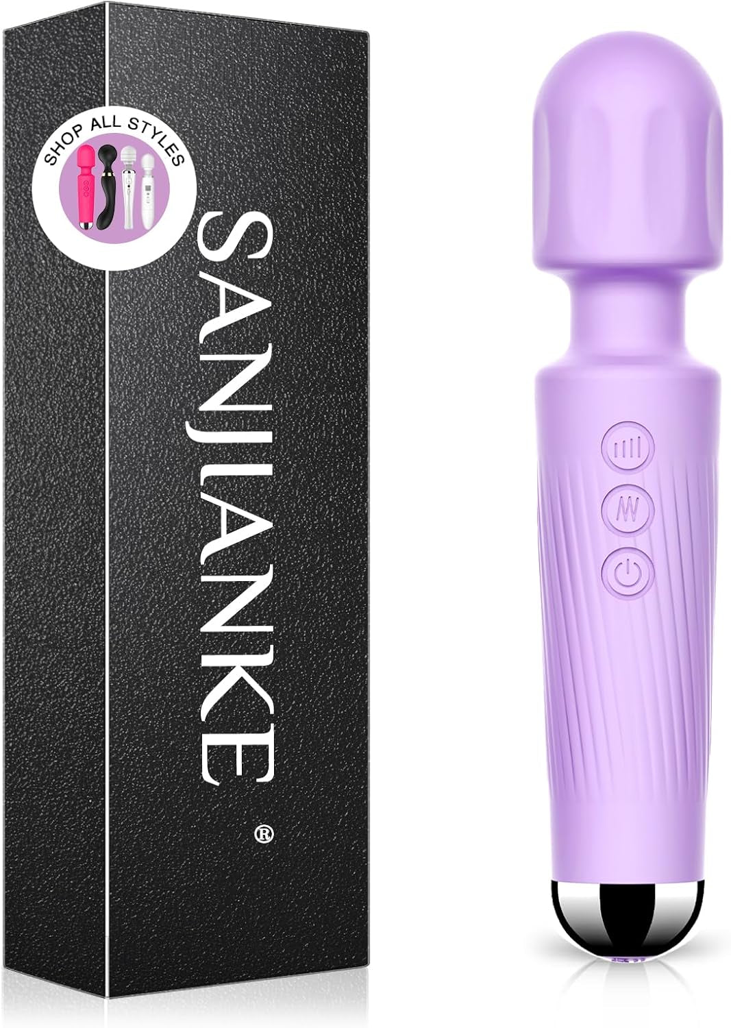 Vibrator Wand,Adult Sex Toy Wand, G Spot Dildo, Clit Vibrator, Sex Vibrators,Clitoris Stimulation,With 8 Speeds & 20 Patterns, Quiet,Fully Waterproof,Vibrating Wand for Her Pleasure (Rose Red)