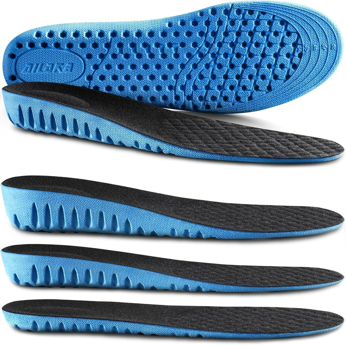 Ailaka Height Increase Insoles for Men Women, Honeycomb Shock Absorbing Cushion Shoe Height Insoles Men Women, Replacement Sports Shoe Inserts - Supply Center USA