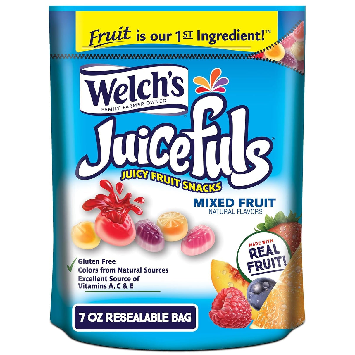 Welch’S Fruit Snacks, Mixed Fruit, Perfect Stocking Stuffer, Bulk Pack, Gluten Free, Individual Single Serve Bags, 0.8 Oz (Pack of 40)