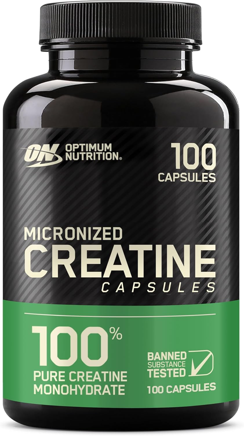 Optimum Nutrition Micronized Creatine Monohydrate Capsules, Keto Friendly, 2500Mg, 300 Capsules (Packaging May Vary)