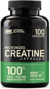 Optimum Nutrition Micronized Creatine Monohydrate Capsules, Keto Friendly, 2500Mg, 300 Capsules (Packaging May Vary)
