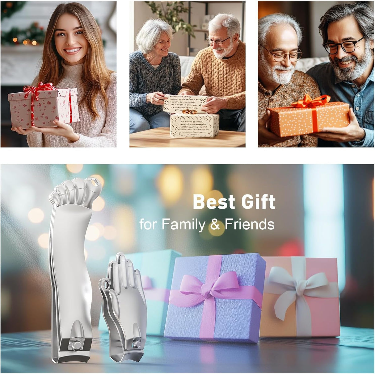 Nail Clippers Set,Gag Gifts Funny Adult, Stocking Stuffers for Adults Men Him,White Elephant Gifts Cool Stuff Gadgets for Men Dad Boyfriend Father Husband Friends, Gifts for Men Women,Mens Gifts