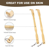 2 Pack Wooden Bamboo Back Scratcher, 17 Inch Long Handle Back Scratchers for Adults Men Women, with Beautiful Gift Packaging