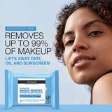 Neutrogena Fragrance-Free Makeup Remover Wipes, Daily Facial Cleanser Towelettes, Gently Removes Oil & Makeup, Alcohol-Free Makeup Wipes, 25 Ct - Supply Center USA