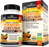 Turmeric Curcumin with Black Pepper Extract 1500Mg - High Absorption Ultra Potent Turmeric Supplement with 95% Curcuminoids and Bioperine - Non GMO Turmeric Capsules for Joint Support - 90 Capsules