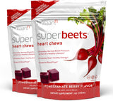 Humann Superbeets Heart Chews Advanced - 100Mg of Coq10 plus Beetroot & Grape Seed Extract, 60 Count - Supply Center USA