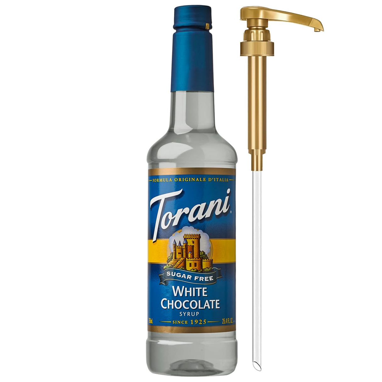 Torani Coffee Syrup, Vanilla Flavored Syrup for Drinks, Pump Included, 25.4 Fl Oz