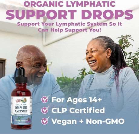 Maryruth Organics Lymphatic Support Drops, USDA Organic Immune Support Supplement, Lymphatic Support with Echinacea & Elderberry, Antioxidant & Immune Defense, Vegan, Non-Gmo, 30 Servings - Supply Center USA