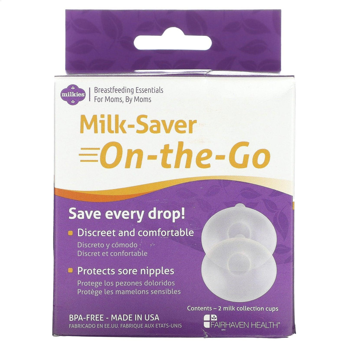Fairhaven Health, Milkies, Milk-Saver-On-The-Go, 2 Milk Collection Cups - Supply Center USA