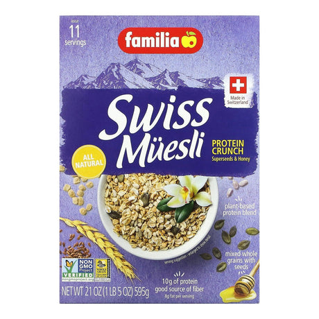 Familia, Swiss Muesli Protein Crunch, Superseeds & Honey, 21 oz (595 g) - Supply Center USA