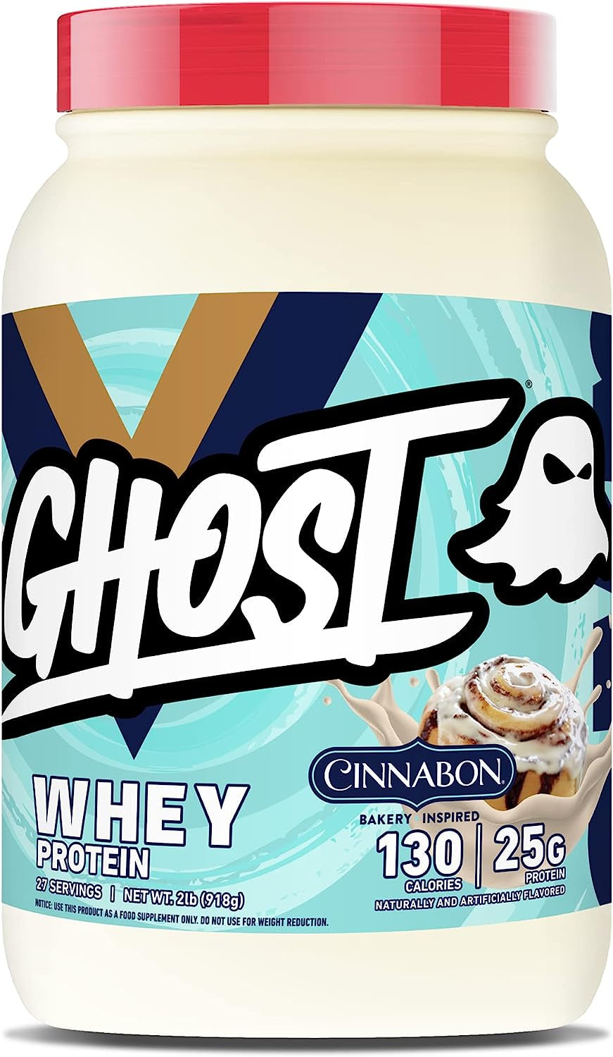 GHOST Whey Protein Powder, Chips Ahoy - 2LB Tub, 25G of Protein - Chocolate Chip Cookie Flavored Isolate, Concentrate & Hydrolyzed Whey Protein Blend