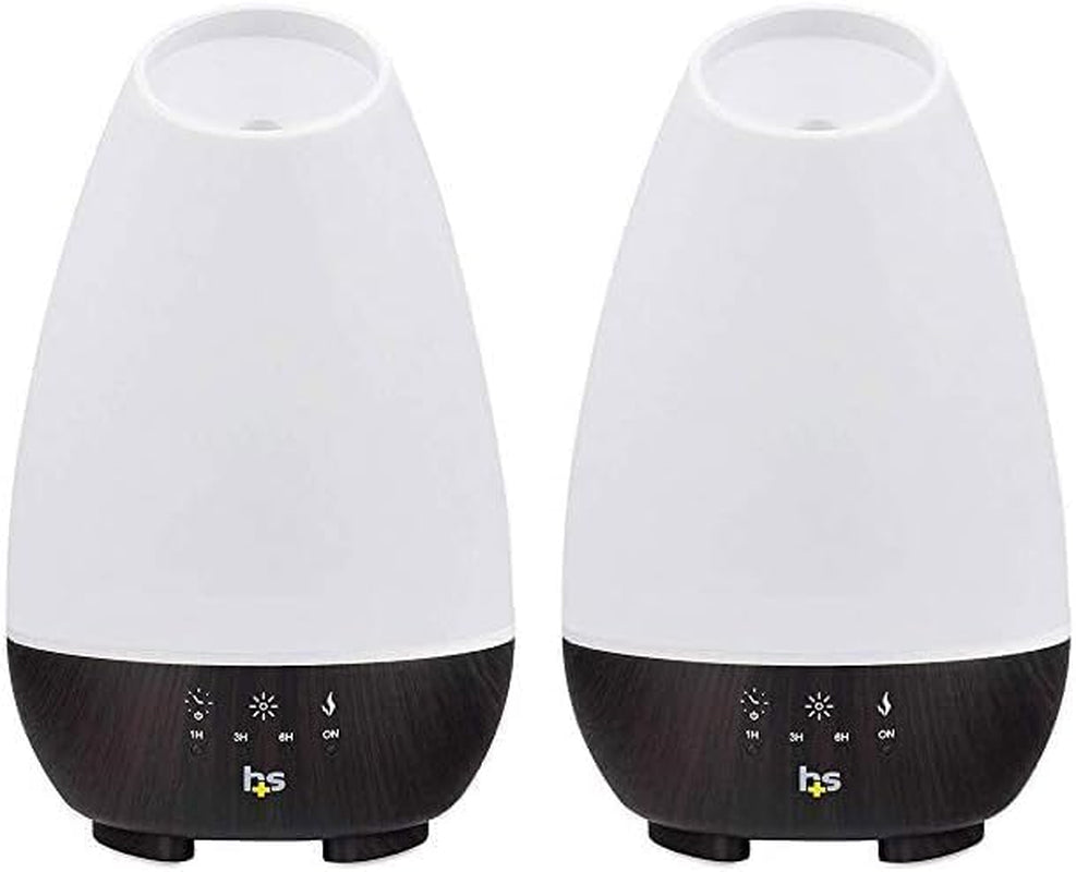 Healthsmart Essential Oil Diffuser, Cool Mist Humidifier and Aromatherapy Diffuser, FSA HSA Eligible with 500ML Tank for Large Rooms, Adjustable Timer, Mist Mode and 7 LED Light Colors, White