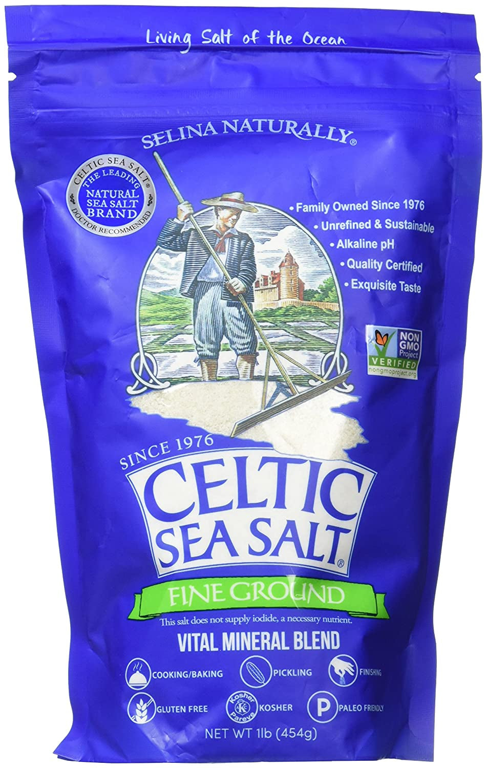 Celtic Sea Salt, Fine Ground, 8 Ounce