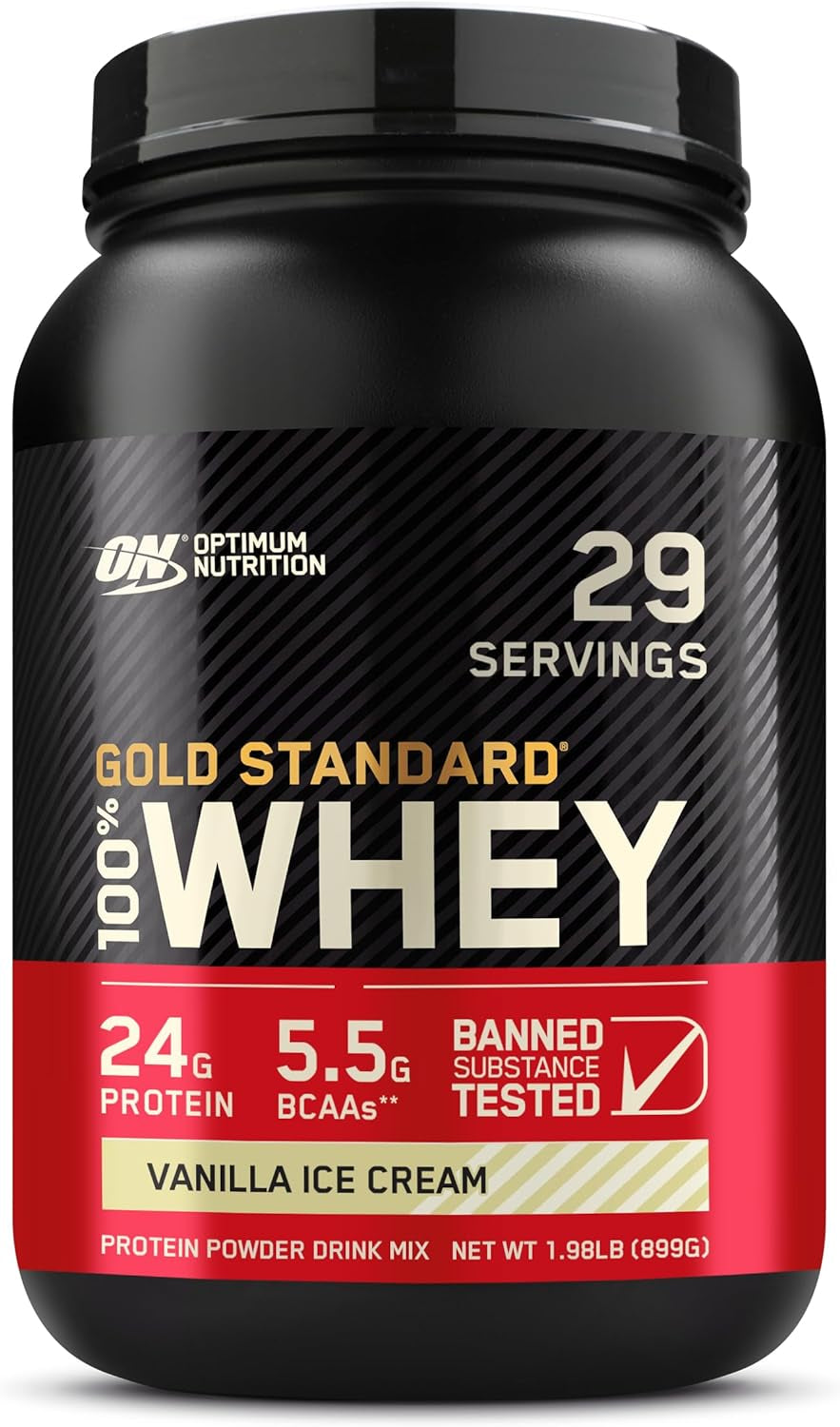 Optimum Nutrition Gold Standard 100% Whey Protein Powder, Double Rich Chocolate, 2 Pound (Packaging May Vary)