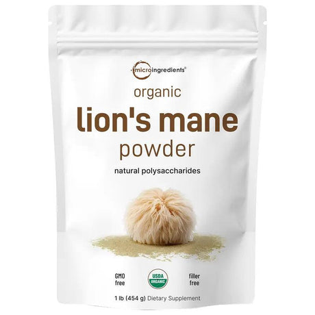 Organic Lions Mane Mushroom Supplement Powder - Supply Center USA