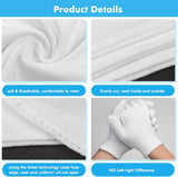 Cotton Gloves for Dry Hands Sleeping, 4 Pairs Moisturizing Gloves Overnight, White Cotton Gloves for Men and Women, Eczema Gloves, White Gloves Costume for Christmas Weddings Serving Inspection